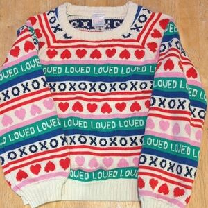 Colorful Patterned Girl's Sweater